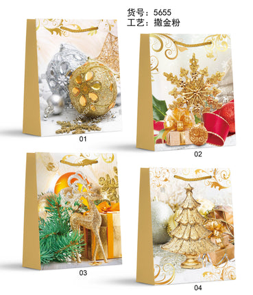 Christmas Medium Bag.Golden collection .Size : 18*24*8.5cm