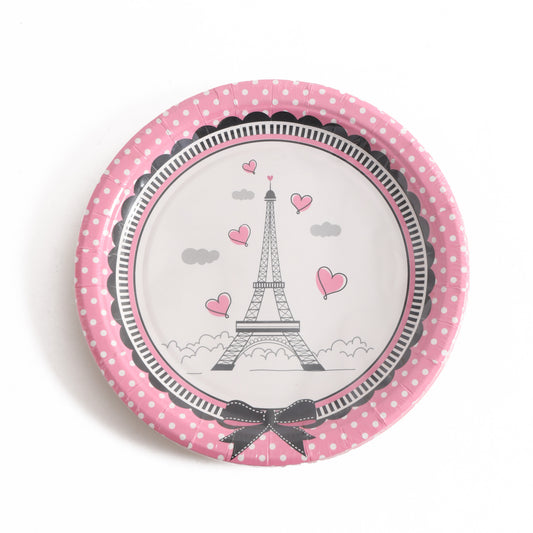 7" Plate Paris design (10ct)