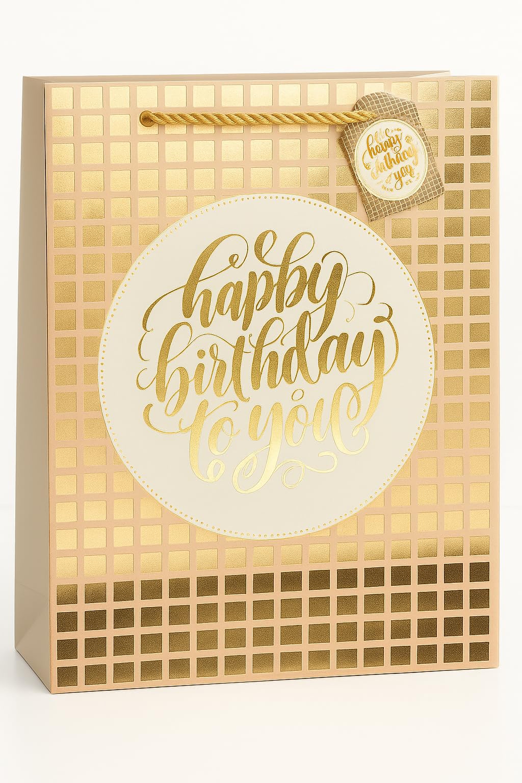 Large Happy Birthday Giftbag with Handles 26x32x10cm