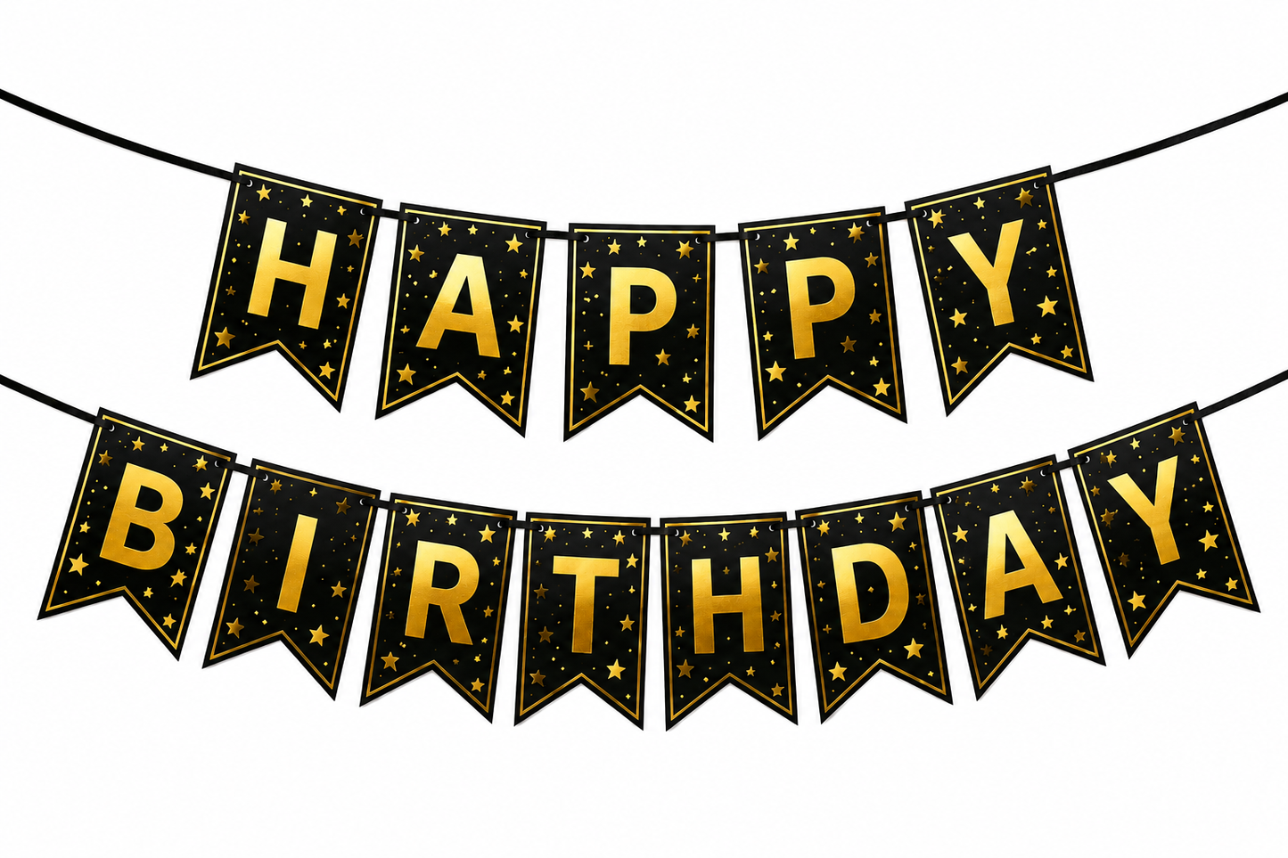 Birthday Banner with star. Asst colors