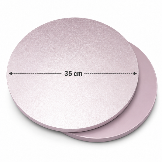35cm Round Silver Foil Cake Board