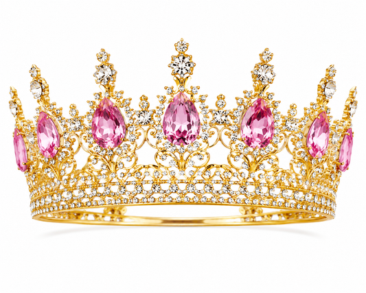 Pink Crystal Queen Crown