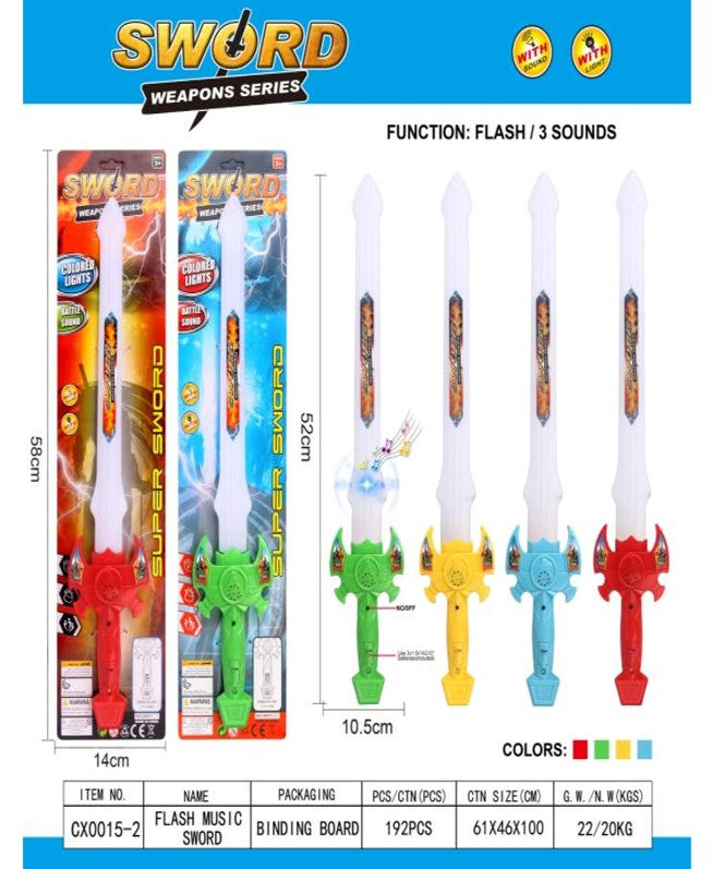 Kids Light Up Toy Sword with Music & Sound Effects