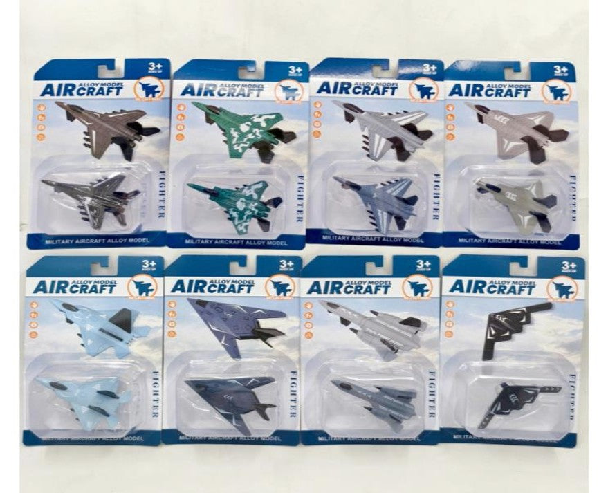 8-Pack Diecast Military Jet Toy Airplane Set