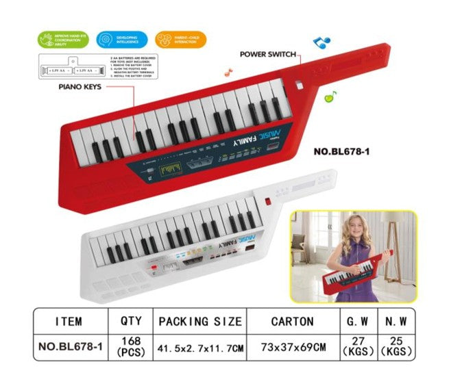 Kids Electronic Keytar Keyboard Piano Toy