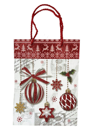 Festive Christmas Party Paper Bag - Medium Size 18x24x8.5 cm