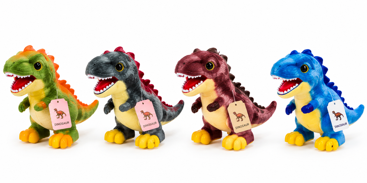 Assorted Colorful Dinosaur Plush Toys