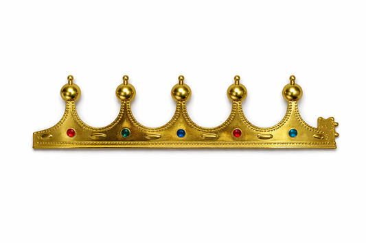 Gold Royal King Plastic Crown Costume accessory