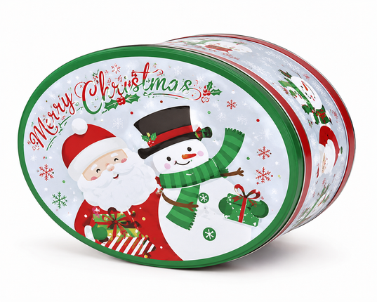Christmas Metal Cookie Tin