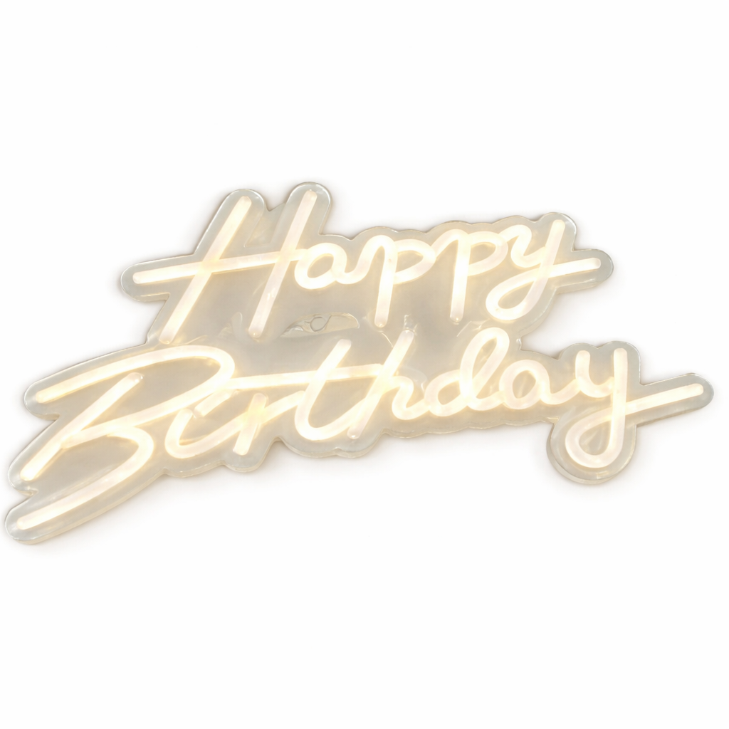 Happy Birthday LED Neon Sign Light for Birthday Party Decorations