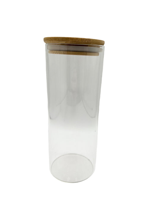 Suction Glass Jar with Bamboo lid