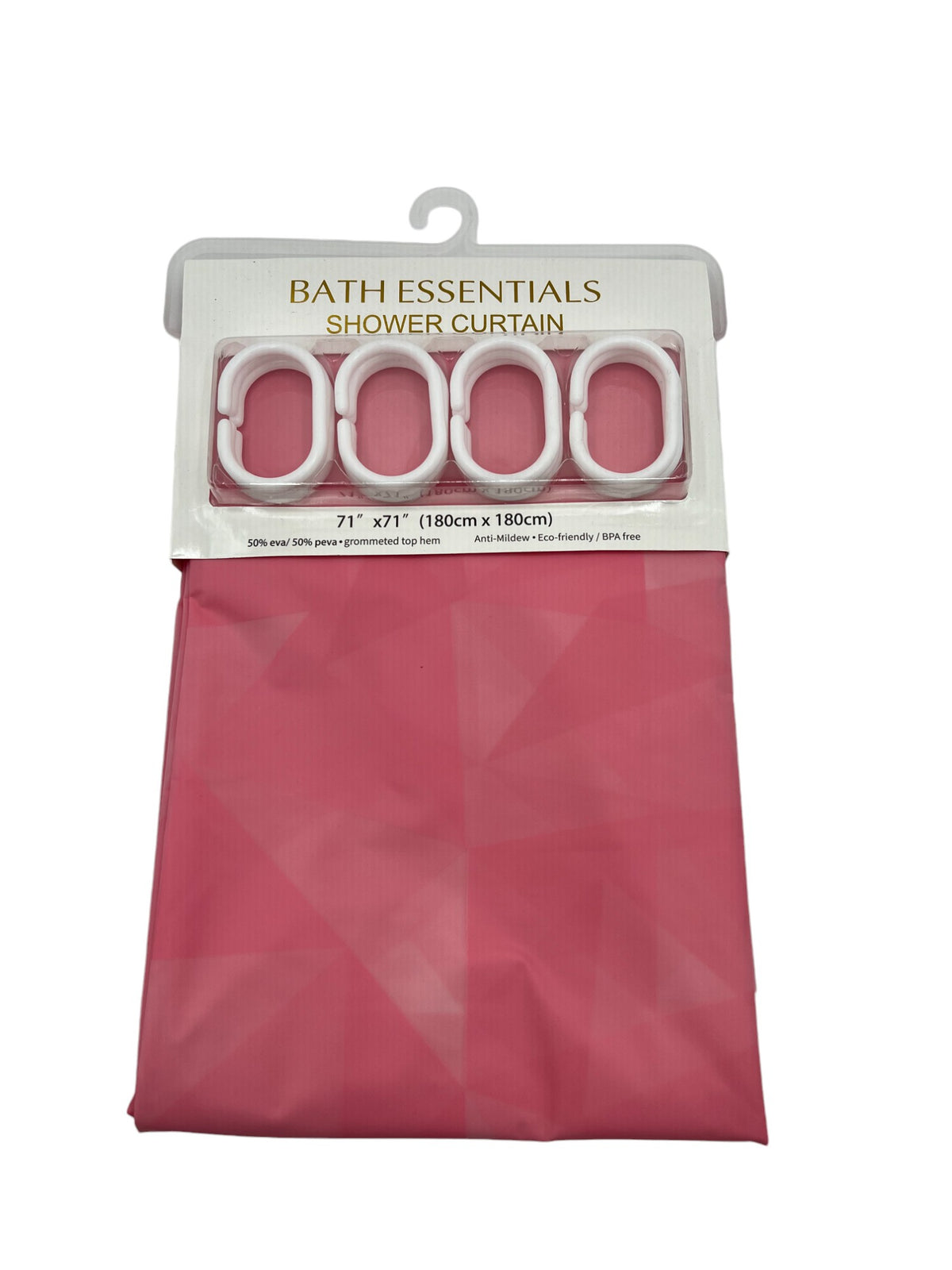 Bathroom Shower Curtain Set with Hanging Rings