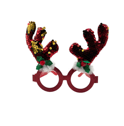 Christmas Glasses with Antlers
