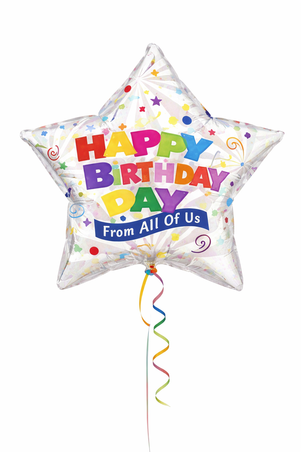 18" Inflatable Birthday Balloon STAR-White