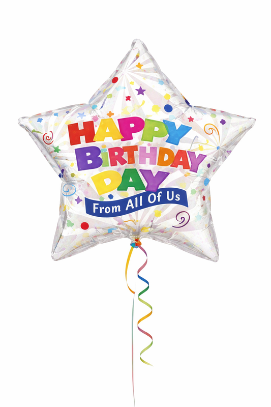 18" Inflatable Birthday Balloon STAR-White
