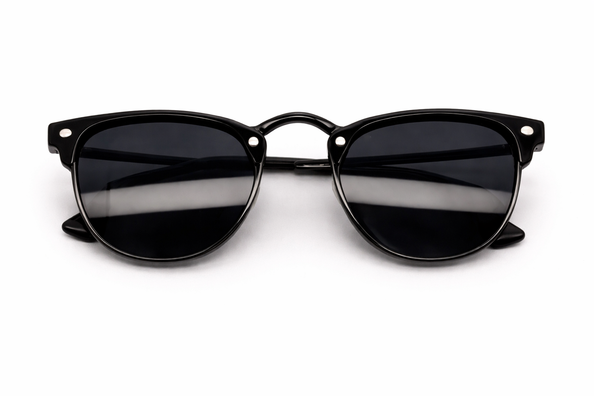 Classic Round Black Sunglasses for Men & Women