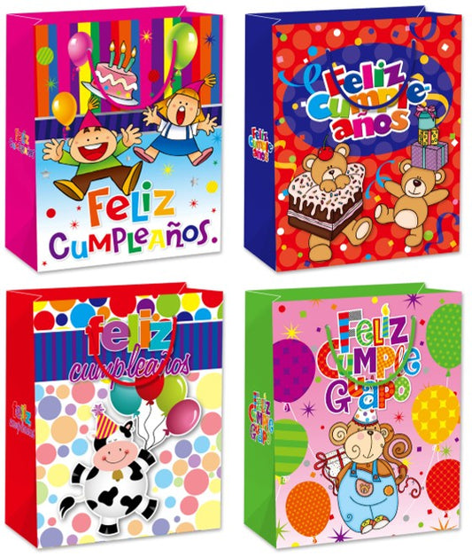 Medium Gift Bag-Spanish Birthday designs-18x24x8.5cm