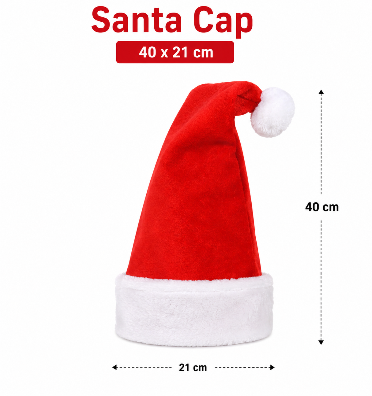 Classic Red Santa Hat 40 x 21 cm