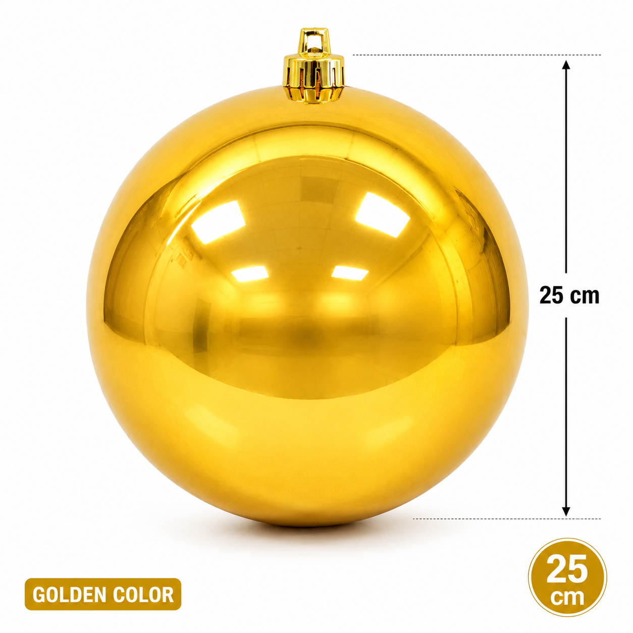 Christmas Golden Ball Ornament - 25 cm