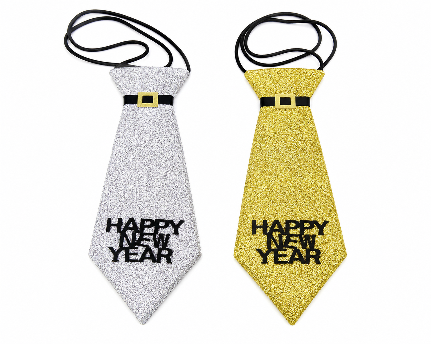 Glitter Happy New Year Tie