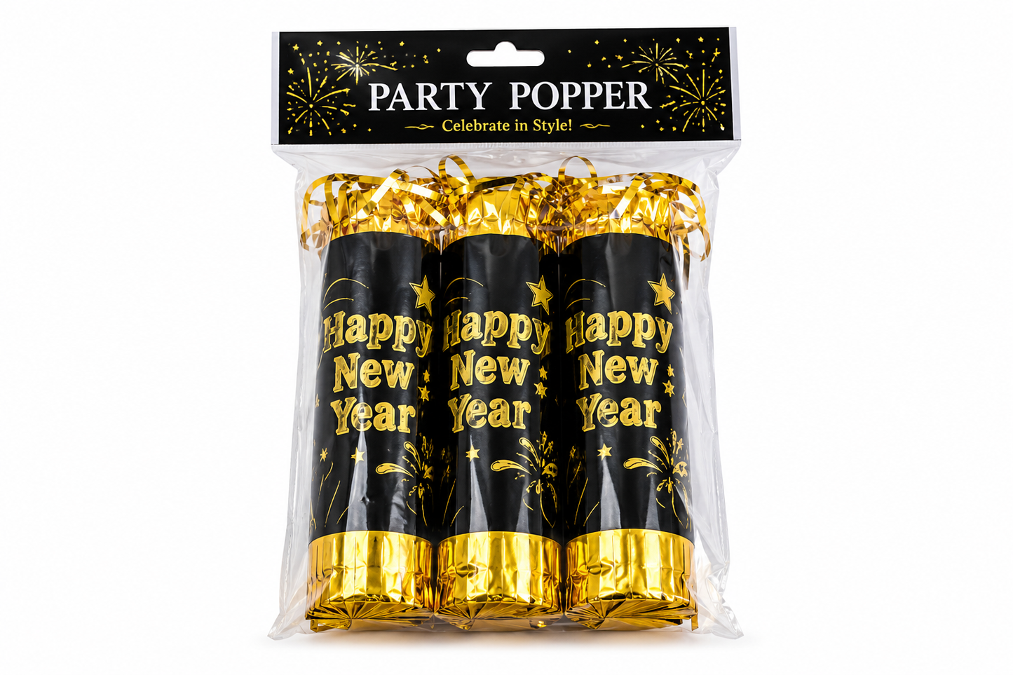 Happy New Year Party Poppers