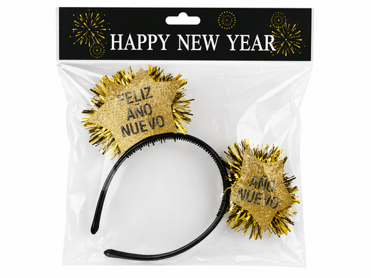 Happy New Year Glitter Headband