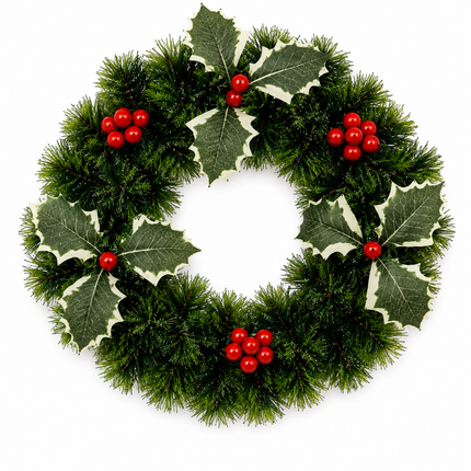 Christmas Holly Berry Wreath 25 cm