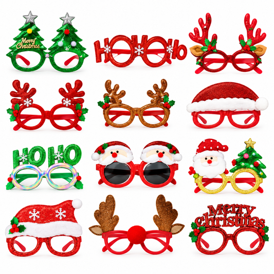 Christmas Festive Party Eyeglasses – Assorted Styles - 12 Ct
