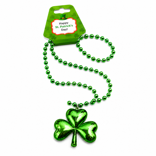 St. Patrick's Day Shamrock Bead Necklace