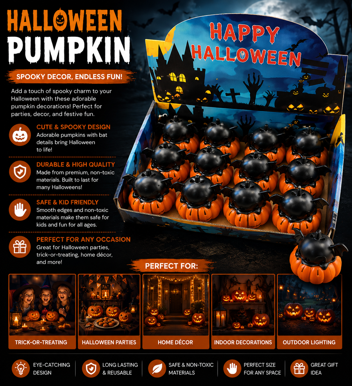 Halloween Mini Pumpkin Decorations