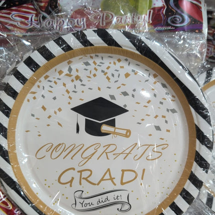 Graduation Themed 7" Plates (10 pk) - Celebrate the Achievement in Style