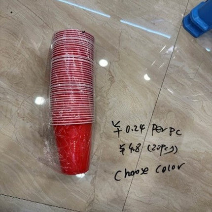 Cups (16oz)– 20 Cups per Pack, Multiple Colors Available