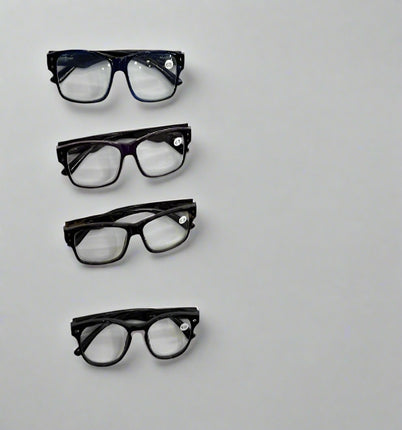 Glasses – 3.5-4 Mixed Colors (Mostly Black)