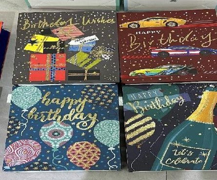 Colorful Birthday Gift Bags - Wine Size 12x35x9 cm