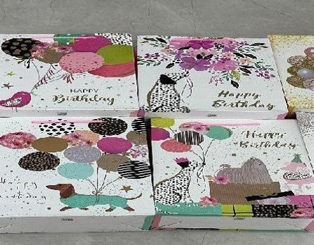 Colorful Birthday White Color Balloon Print Gift Bags - Jumbo 40x31x12 cm