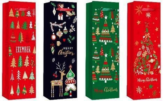 Christmas Gift Bag (057)- Size Wine (W) 12 x 35 x 9 cm (approximately 4.5 x 13.5 x 3.5 inches).