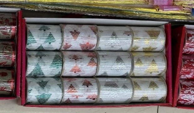 Christmas Tree Themed Ribbons Collection - 3 yards long