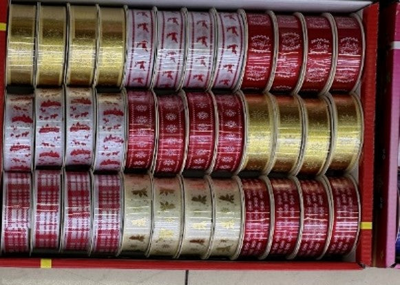 Christmas Themed Ribbons Collection - 3 yards long