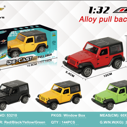 Pull-Back Jeep Toy Cars – Set of 3 Rugged Mini Off-Road Vehicles for Kids