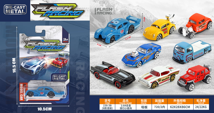 Flash Racing Toy Car – High-Speed Pull-Back Racer with Flashy Design for Kids