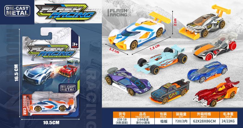 Flash Racing Toy Car – High-Speed Pull-Back Racer with Flashy Design for Kids 2