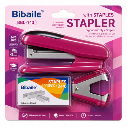 Stapler with staples