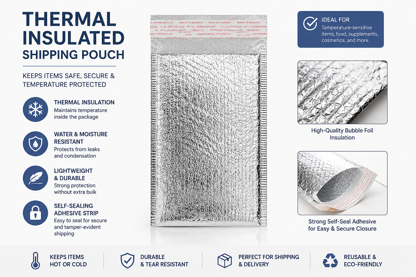 Bubble Foil Thermal Mailer for Temperature Sensitive Products