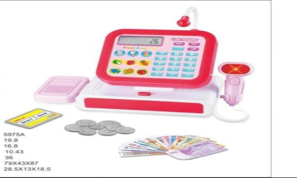 Play Money Cashier Playset – Multiple Pieces