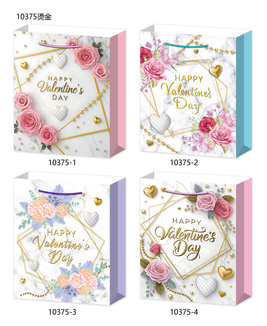 Large Valentine’s Day Gift Bag – Romantic Heart Design (26 x 32 x 10 cm)