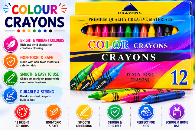 12ct Color crayons