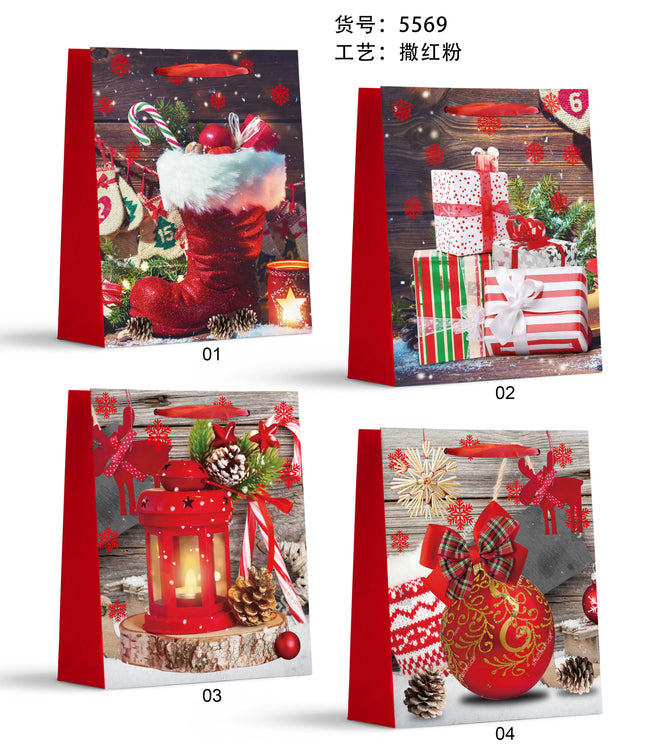 Medium Christmas Giftbag. Size : 18*24*8.5 cm