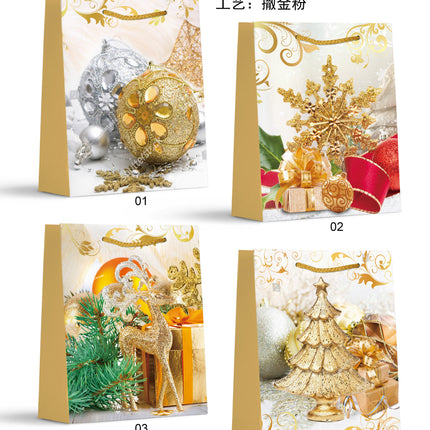 Christmas Medium Bag.Golden collection .Size : 18*24*8.5cm