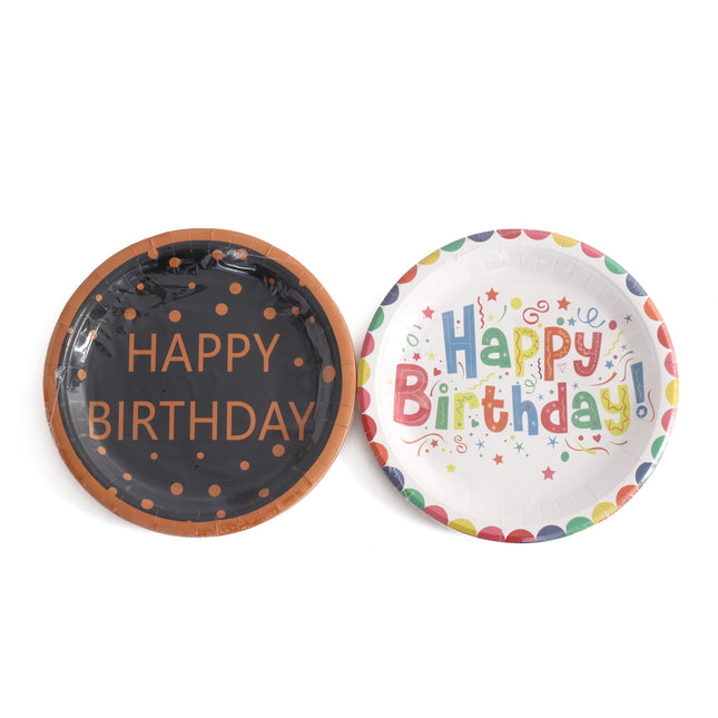 9" Happy Birthday Plates – 10 Pieces per Pack