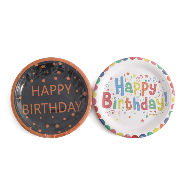 7" Happy Birthday Plates – 10 Pieces per Pack